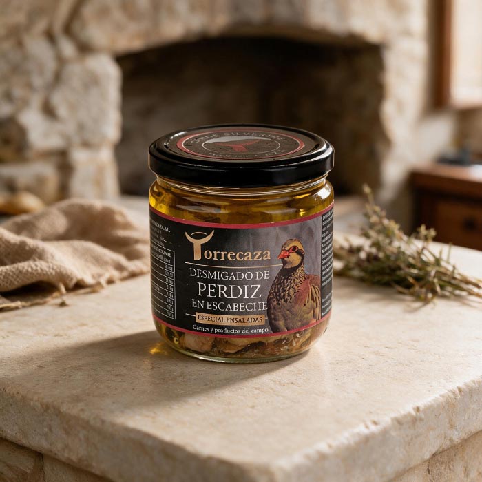 Perdiz en escabeche desmigada Torrecaza